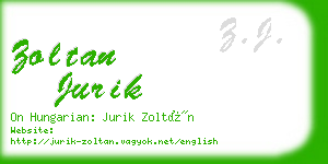 zoltan jurik business card